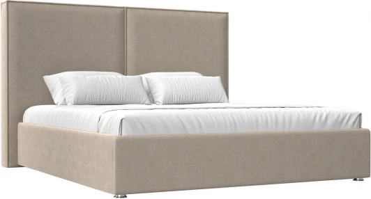 120543 Кровать интерьерная Аура 180 (Бежевый/Рогожка) Лига Диванов арт.120543