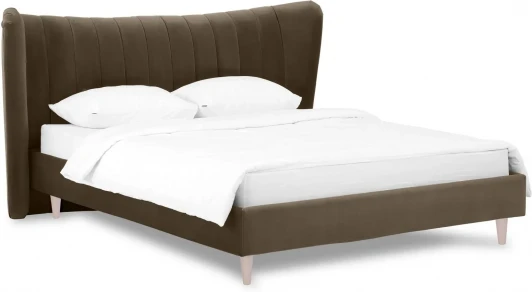 574773 Кровать Queen II Agata L ОГОГО (арт.574773), (Ткань/Коричневый)