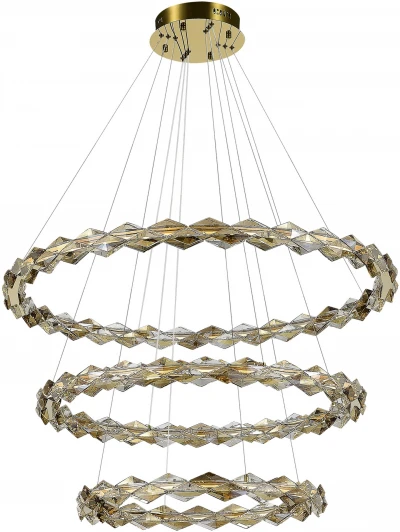 SL6009.203.03 Подвесной светильник ST Luce Diamanta SL6009.203.03 Хром/Прозрачный, Янтарный LED 1*75W 3000K (220V, на тросе)