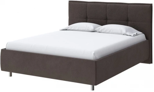 1928273 PROxSON Кровать Lino без основания (Ткань: Велюр Monopoly Горячий шоколад (237)) 90x200