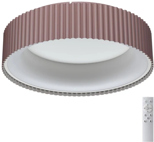 7714/56L Потолочный светильник круглый Sonex Sharmel 7714/56L металл/акрил/белый/мокко LED 56Вт 3000-6500К D460 IP20 пульт ДУ (220V, круглые)