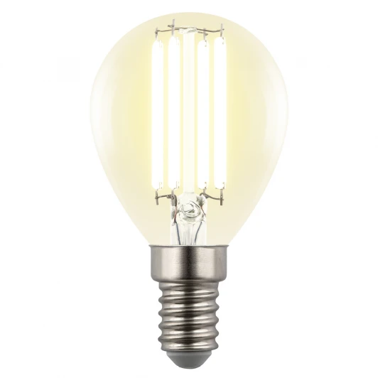 LED-G45-4W/3000K/E14/CL GLY01TR Лампа светодиодная, форма "шар", прозрачная, теплый белый свет 3000K Uniel Яркая A++ LED-G45-4W/3000K/E14/CL GLY01TR