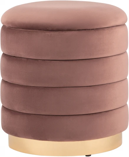 УТ000035899 Пуф Франсис с ящиком велюр пыльно-розовый УТ000035899
