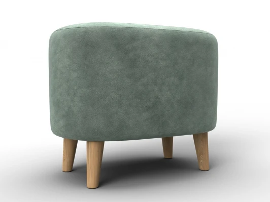132497 Пуф 003 (ДСП,Фанера/Дерево/Велюр/Зеленый) Лига Диванов 132497