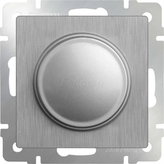 WL09-DM600 Диммер встраиваемый Werkel, серебряный рифленый, 600W