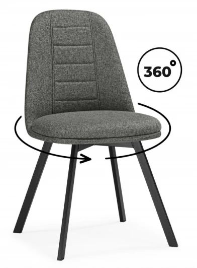 15886 Обеденный стул Woodville Texas (Металл, Рогожка/Черный) арт.15886