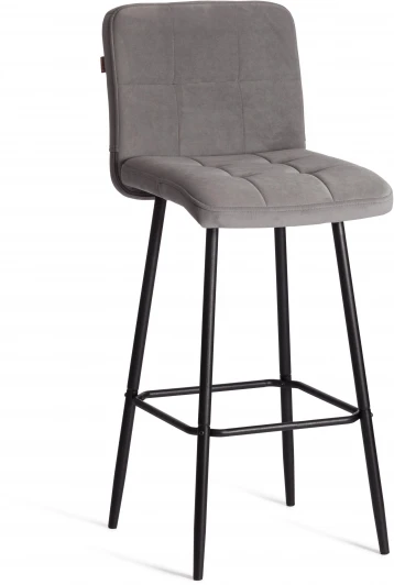 24910 Барный стул Medeo/Медео Tetchair (Металл,Велюр/Серый) арт.24910