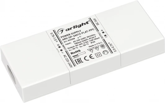 033258 Блок питания ARV-SP-24012-FLAT-PFC (24V, 0.5A, 12W) (IP20 Пластик) 033258 Arlight