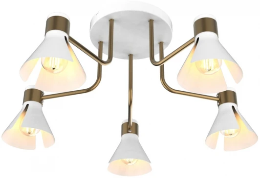 MD.8312-5-S-WH+AB Потолочная люстра на штанге Imex MD.8312-5-S-WH+AB