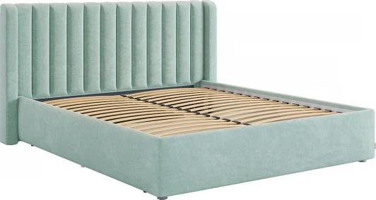 ZO.KM1.6-23.2764 Кровать с основанием Ева 160х200 см Mebelson (ДСП,ЛДСП,Велюр/Мятный) арт.ZO.KM1.6-23.2764
