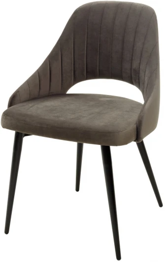 461MC03511 Обеденный стул M-City FANTINE-LS ГРАФИТ #14, велюр / черный каркас