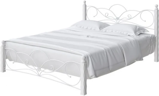 2031752 Без бренда Кровать Marta (Металл + массив Белый) 180x200