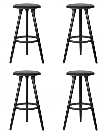 LMZL-PP652-N_B-TR_P-B-03 Набор 4 шт стул барный DOBRIN ROYCE BLACK (чёрный (B-03))