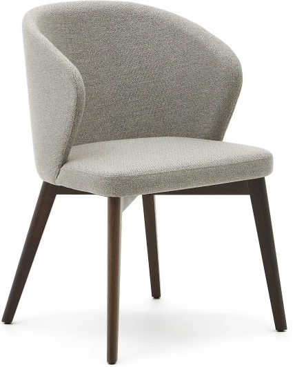 181596 Стул Darice из коричневой синели с ножками в темной отделке La Forma (ex Julia Grup) арт.181596