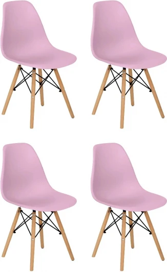 920368 Обеденный стул Frank-Spacer ОГОГО Обстановочка! (Пластик,Массив дерева/Розовый) арт.920368