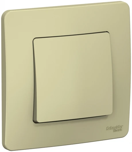 BLNVS010107 Выключатель встраиваемый одноклавишный (бежевый) Systeme Electric Blanca BLNVS010107
