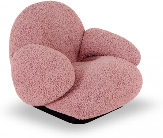 920349 Кресло Flemming Wood ОГОГО Обстановочка! (Мех/Розовый) арт.920349
