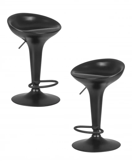 LM-1004-N_B-M_ABS-black Набор 2 шт стул барный DOBRIN BOMBA BLACK (чёрный)