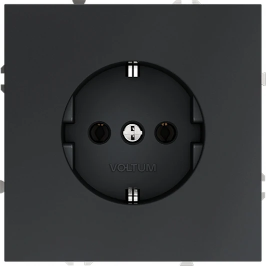 VLS040107 Розетка с заземлением (графит) Voltum S70 VLS040107