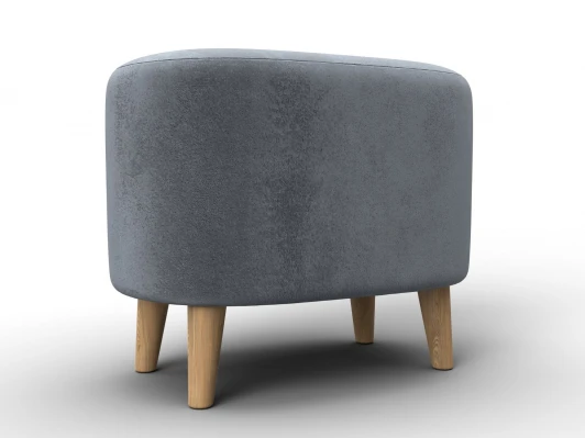 132360 Пуф 003 (ДСП,Фанера/Дерево/Велюр/Серый) Лига Диванов 132360