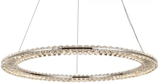 8241/800 chrome Подвесной светильник Newport 8240 8241/800 chrome (LED, 220V, хрусталь, на тросе, кольцо)