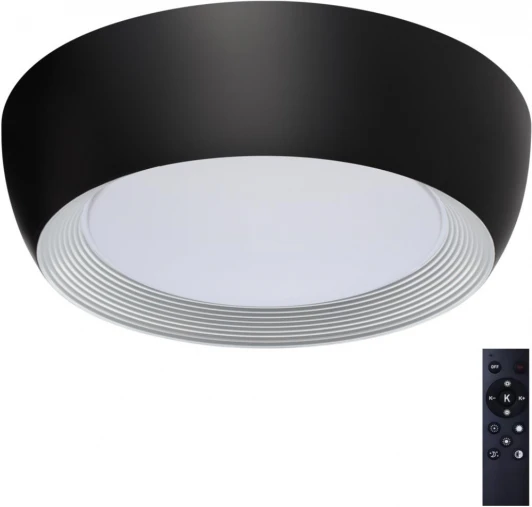 7716/54L Потолочный светильник Sonex Cronus 7716/54L металл/акрил/белый/черный LED 54Вт 3000-6500К D500 IP20 пульт ДУ