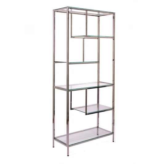 2041-SS clear Консольный стеллаж AllConsoles 2041-SS clear зеркальный хром