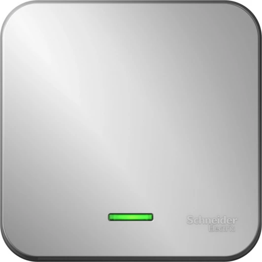 BLNVA101103 Выключатель накладной одноклавишный с подсветкой (алюминий) Systeme Electric Blanca BLNVA101103