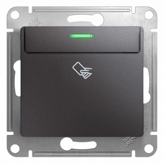 GSL001369 Выключатель карточный с подсветкой (графит) Systeme Electric GSL001369