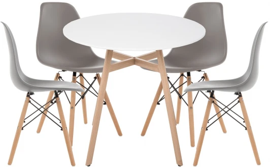 532550 Обеденная группа Woodville Гуанора 90 gray / white / wood 532550