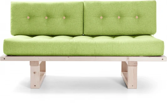 19202 Кушетка Arsko Торн-М беленый дуб зеленая рогожка