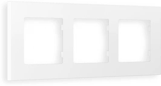 AF250123 Рамка Ambrella Volt ALFA Qubi (Белый матовый) 3-ая AF250123