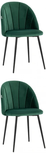 УТ000036143 Стул Stool Group Логан NEW велюр зелёный 2 шт арт.УТ000036143