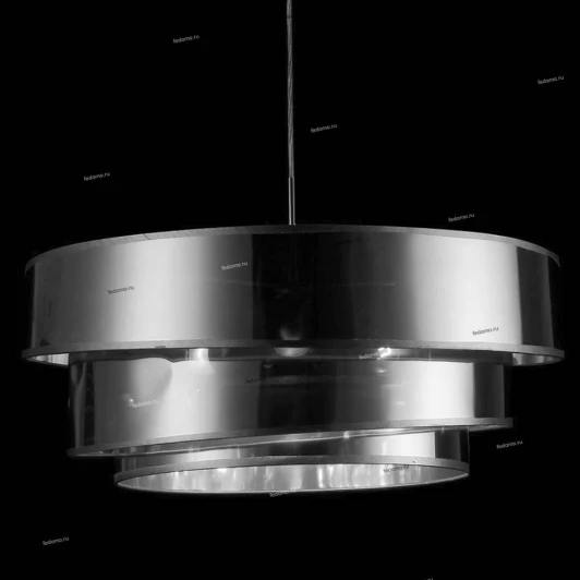 77034-3P CHROME Люстра подвесная Natali Kovaltseva, 3 лампы, хром с дымчатым и черным