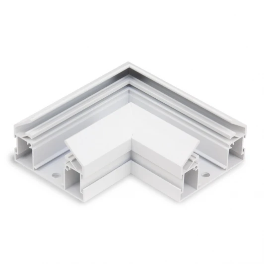 AM540 WH SMART Угловой соединитель горизонтальный для шинопровода с закладным профилем белый для натяжного потолка ПВХ AM Group AM540 WH SMART