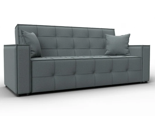 129827 Диван-книжка Лига-067 (ДВП,Дерево/Пластик/Рогожка/Серый) Лига Диванов 129827