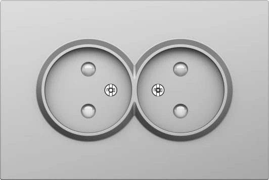 DS22637 Накладка для розетки 2-й без заземления, со шторками 16A 250 В~, сталь Donel S08 DS22637