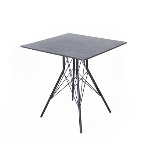 3029-70-70-SHT-TU2-1 Интерьерный стол из HPL 70x70см, цвет серый гранит 4SIS Конте 3029-70-70-SHT-TU2-1