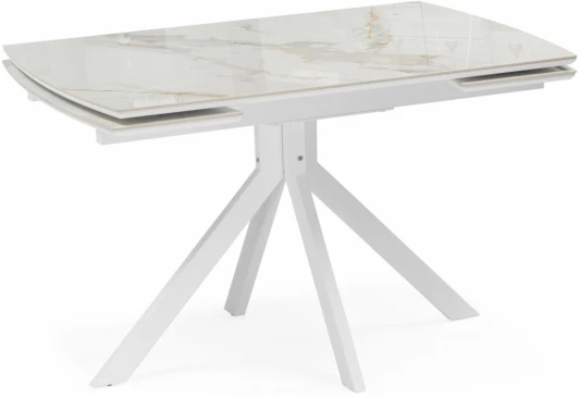 621186 Кухонный стол Woodville Комильфо (Металл,Керамика/Белый) арт.621186