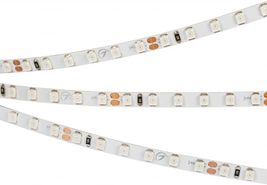 015662(2) Светодиодная лента RT-A120-5mm 24V Yellow (9.6 W/m, IP20, 2835, 5m) (Arlight, узкая) 015662(2)