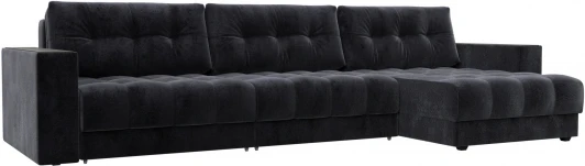 128313 Диван угловой с декором Лига-049 НПБ Лонг Лига Диванов (Велюр) арт.128313