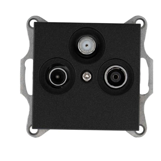 G6206B Розетка оконечная TV+SAT + акустическая (антрацит) Jasmart G-Classic G6206B