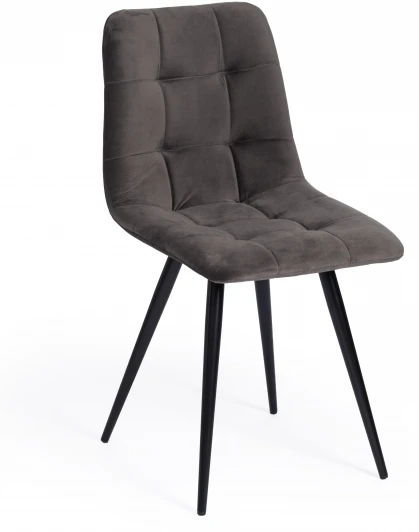 17247 Стул CHILLY (mod. 7095-1) ткань/металл, 45x53х88 см, высота до сиденья 50 темно-серый barkhat 14/черный Tetchair 17247