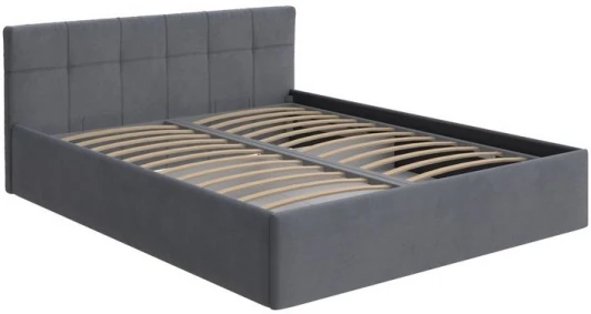 2028768 PROxSON Кровать Domo с бельевым ящиком (Ткань: Велюр Ultra Мокрый асфальт) 140x200