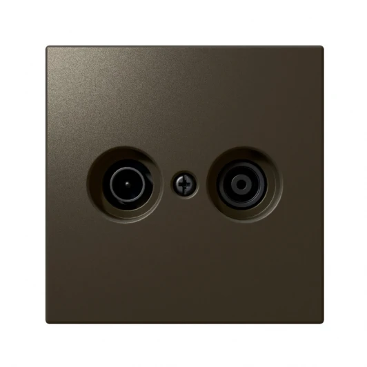 FD6205BR ТВ-розетка проходная + акустическая (бронза) Jasmart FD FD6205BR