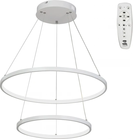 V2691DT-0/2S Подвесной светильник ярусный с ПДУ светодиодный LED 81Вт, 2700-6500К Vitaluce V2691DT-0/2S кольцо (220V, на тросе, кольцо)