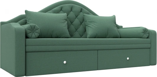 123171 Диван детский прямой Сойер (Зеленый/Рогожка) Лига Диванов арт.123171