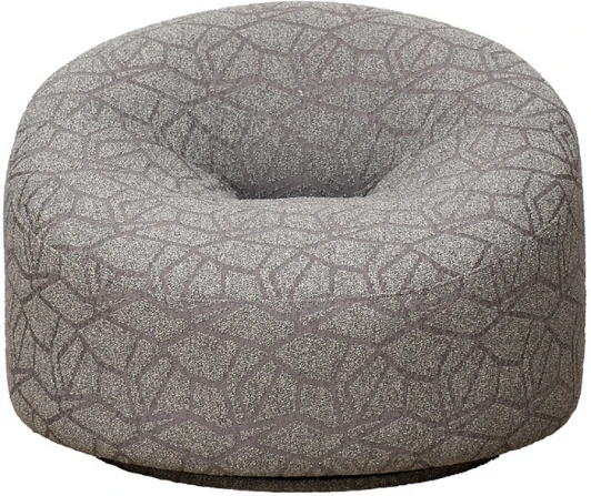 LUNA-3K-BUTA5403-SER Кресло поворотное LUNA букле серый Buta5403-SER 98*90*69см Garda Decor арт.LUNA-3K-BUTA5403-SER