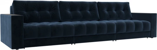 128439 Диван прямой с декором Лига-049 НПБ Лонг Лига Диванов (Велюр) арт.128439