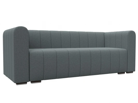 129982 Диван прямой Лига-073 (ДСП,Фанера/Пластик/Рогожка/Серый) Лига Диванов 129982